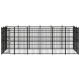 Outdoor Dog Kennel Steel 16.59 m?