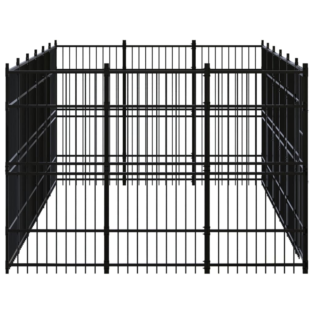 Outdoor Dog Kennel Steel 16.59 m?