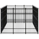 Outdoor Dog Kennel Steel 16.59 m?