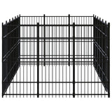 Outdoor Dog Kennel Steel 16.59 m² - Side View
