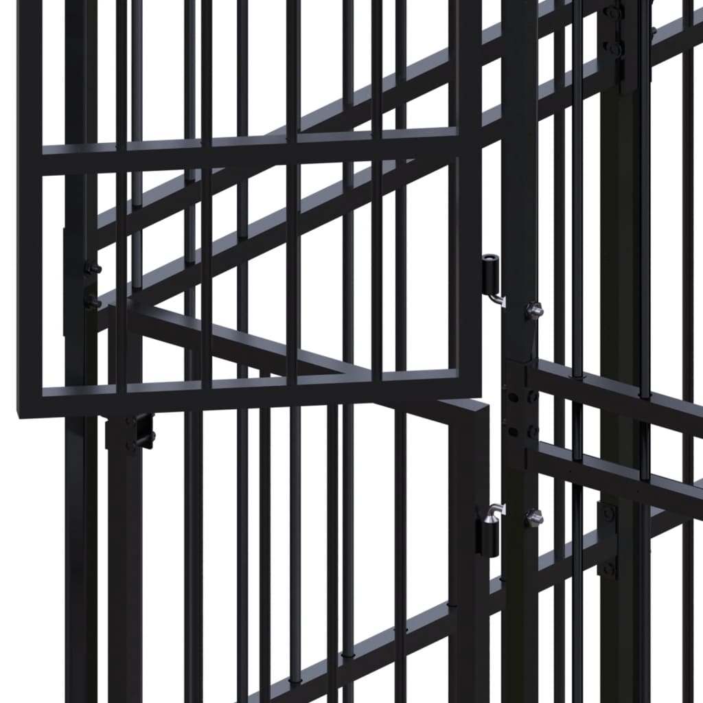 Outdoor Dog Kennel Steel 16.59 m?