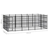 Outdoor Dog Kennel Steel 16.59 m?