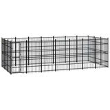 Outdoor Dog Kennel Steel 19.35 m?