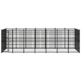 Outdoor Dog Kennel Steel 19.35 m?
