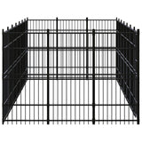 Outdoor Dog Kennel Steel 19.35 m?