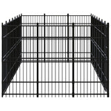 Outdoor Dog Kennel Steel 19.35 m² - Side View