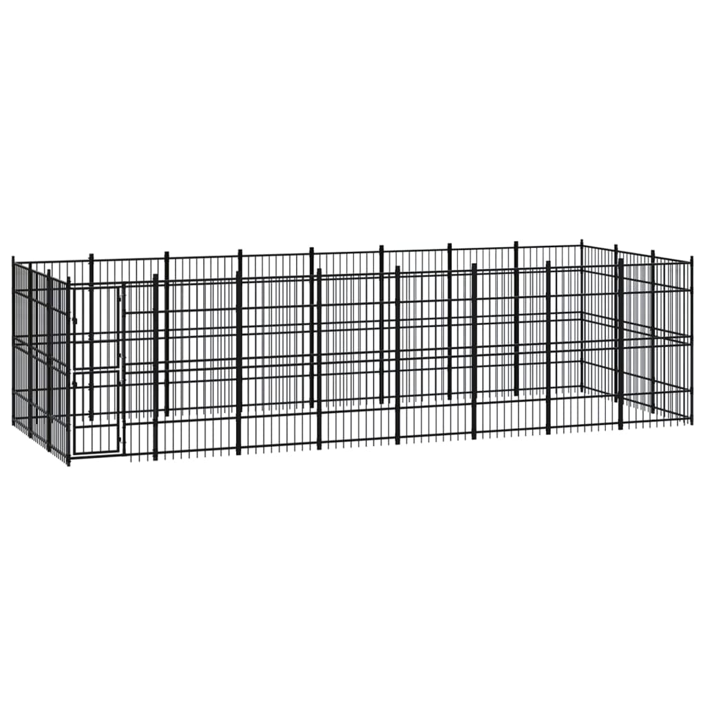 Outdoor Dog Kennel Steel 22.12 m?