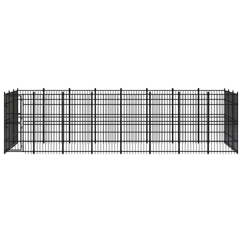 Outdoor Dog Kennel Steel 22.12 m?