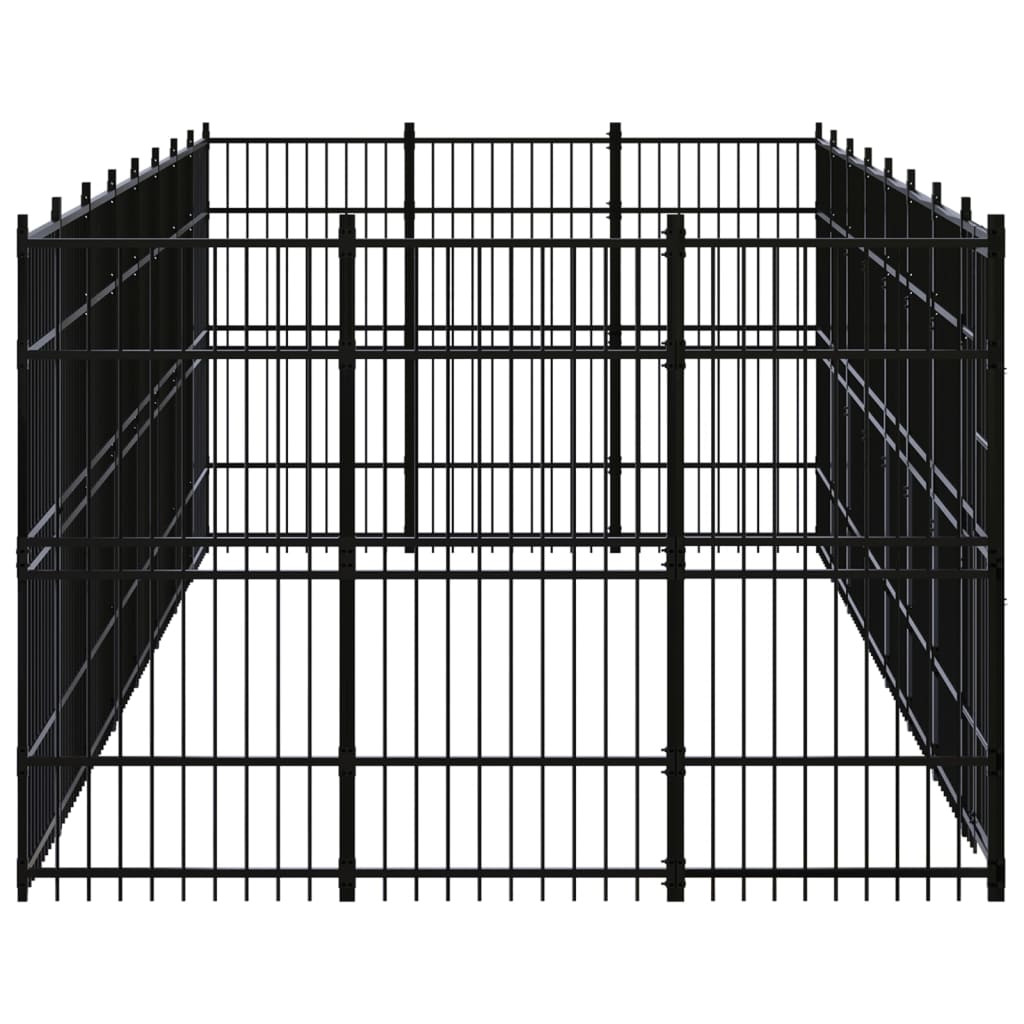 Outdoor Dog Kennel Steel 22.12 m?