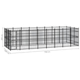 Outdoor Dog Kennel Steel 22.12 m?