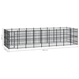 Outdoor Dog Kennel Steel 24.88 m?