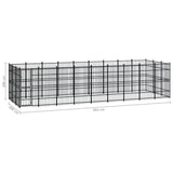 Outdoor Dog Kennel Steel 24.88 m² - Close-Up Angle