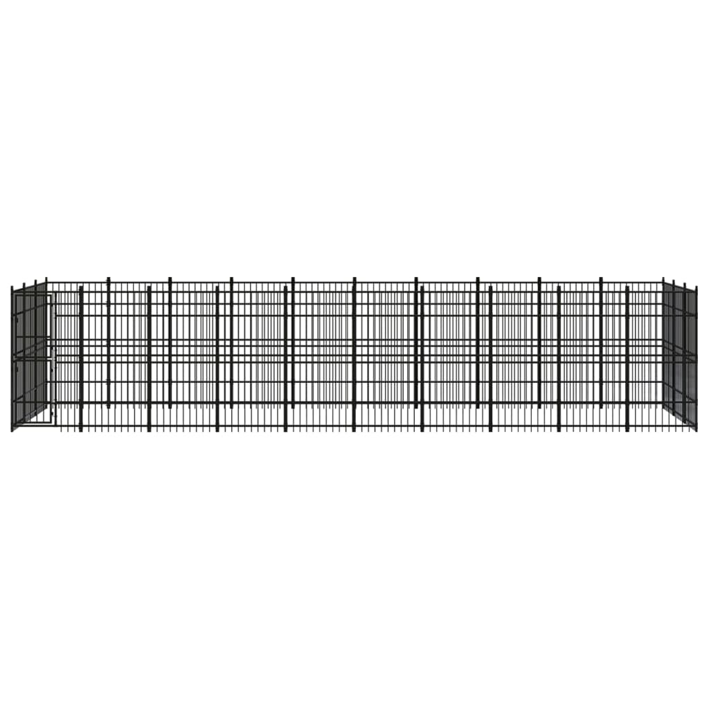 Outdoor Dog Kennel Steel 27.65 m?