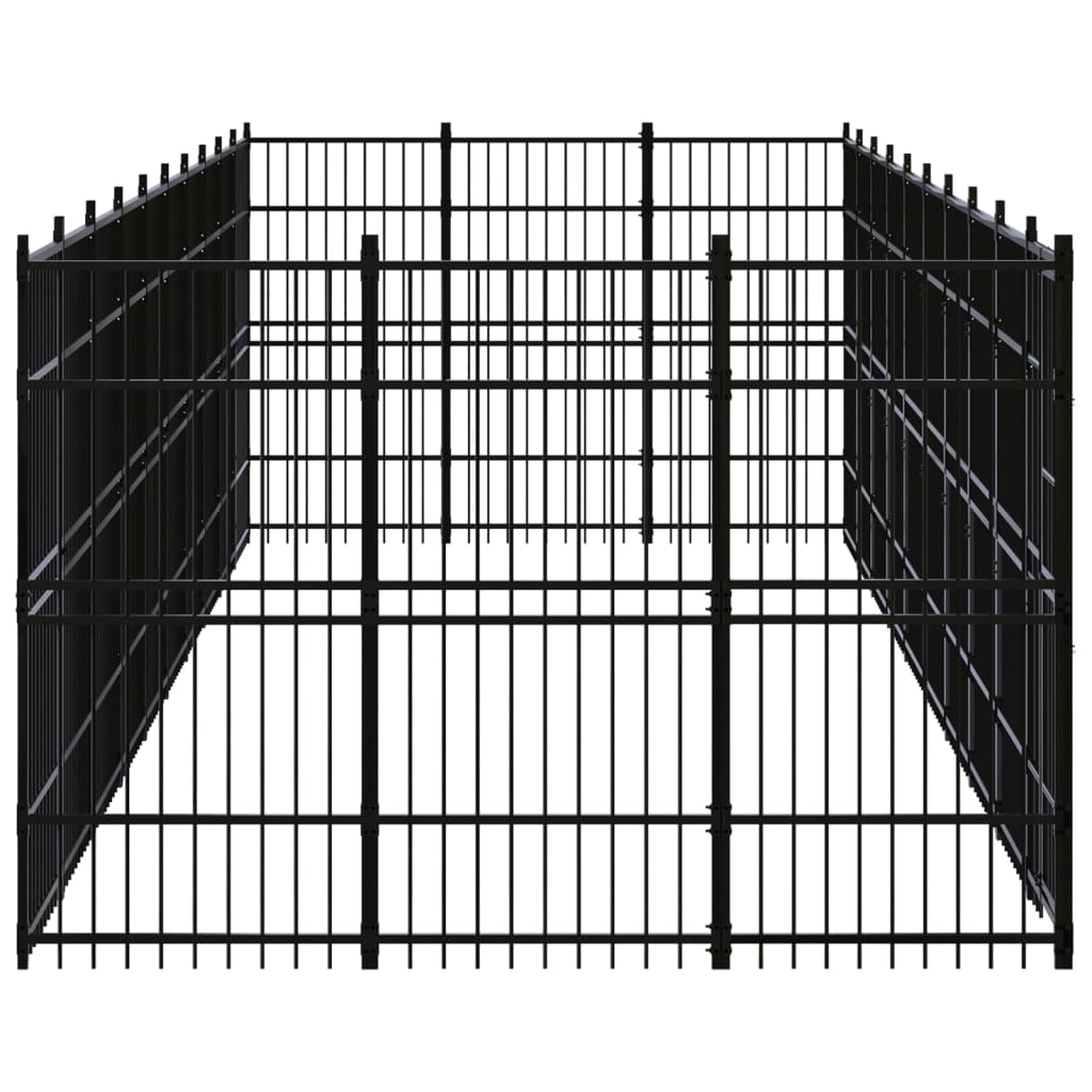 Outdoor Dog Kennel Steel 27.65 m?