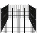 Outdoor Dog Kennel Steel 27.65 m?