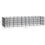 Outdoor Dog Kennel Steel 27.65 m?