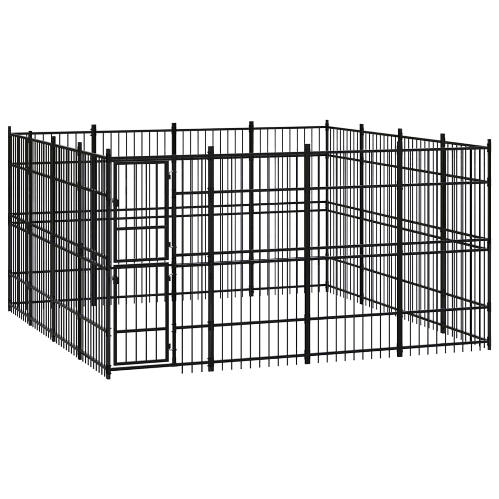 Outdoor Dog Kennel Steel 14.75 m?