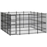 Outdoor Dog Kennel Steel 14.75 m?