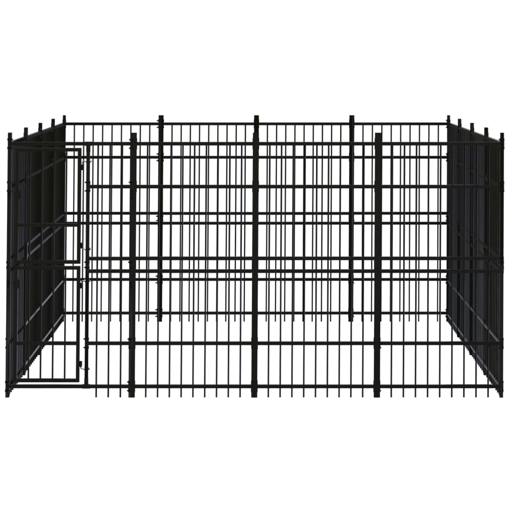 Outdoor Dog Kennel Steel 14.75 m?