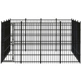 Outdoor Dog Kennel Steel 14.75 m?