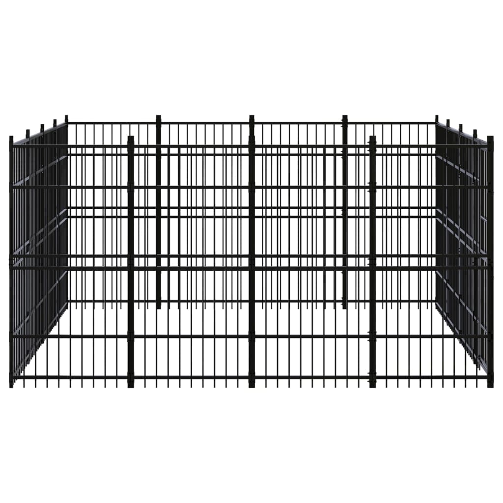 Outdoor Dog Kennel Steel 14.75 m?