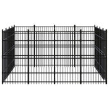 Outdoor Dog Kennel Steel 14.75 m?