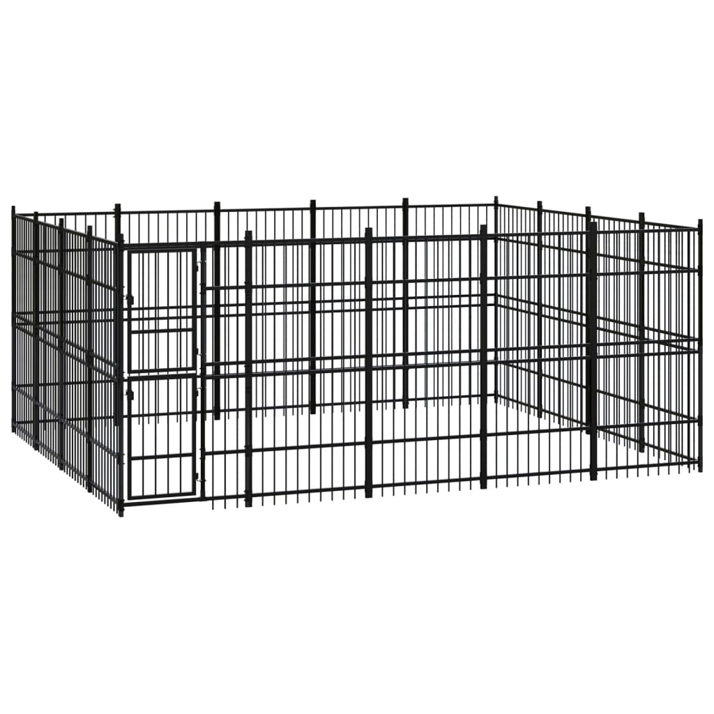 Outdoor Dog Kennel Steel 18.43 m?