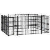 Outdoor Dog Kennel Steel 18.43 m?