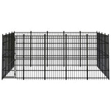 Outdoor Dog Kennel Steel 18.43 m?