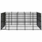 Outdoor Dog Kennel Steel 18,43 m²