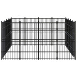 Outdoor Dog Kennel Steel 18.43 m?