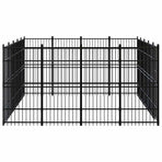 Outdoor Dog Kennel Steel 18,43 m²