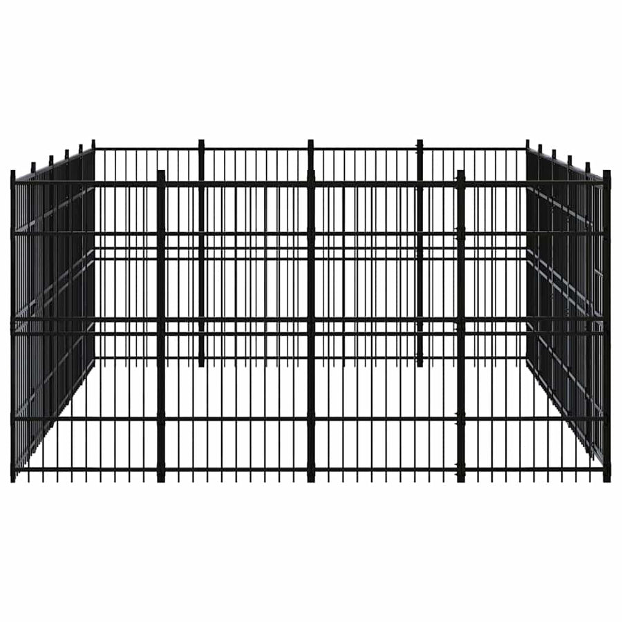 Outdoor Dog Kennel Steel 18,43 m²