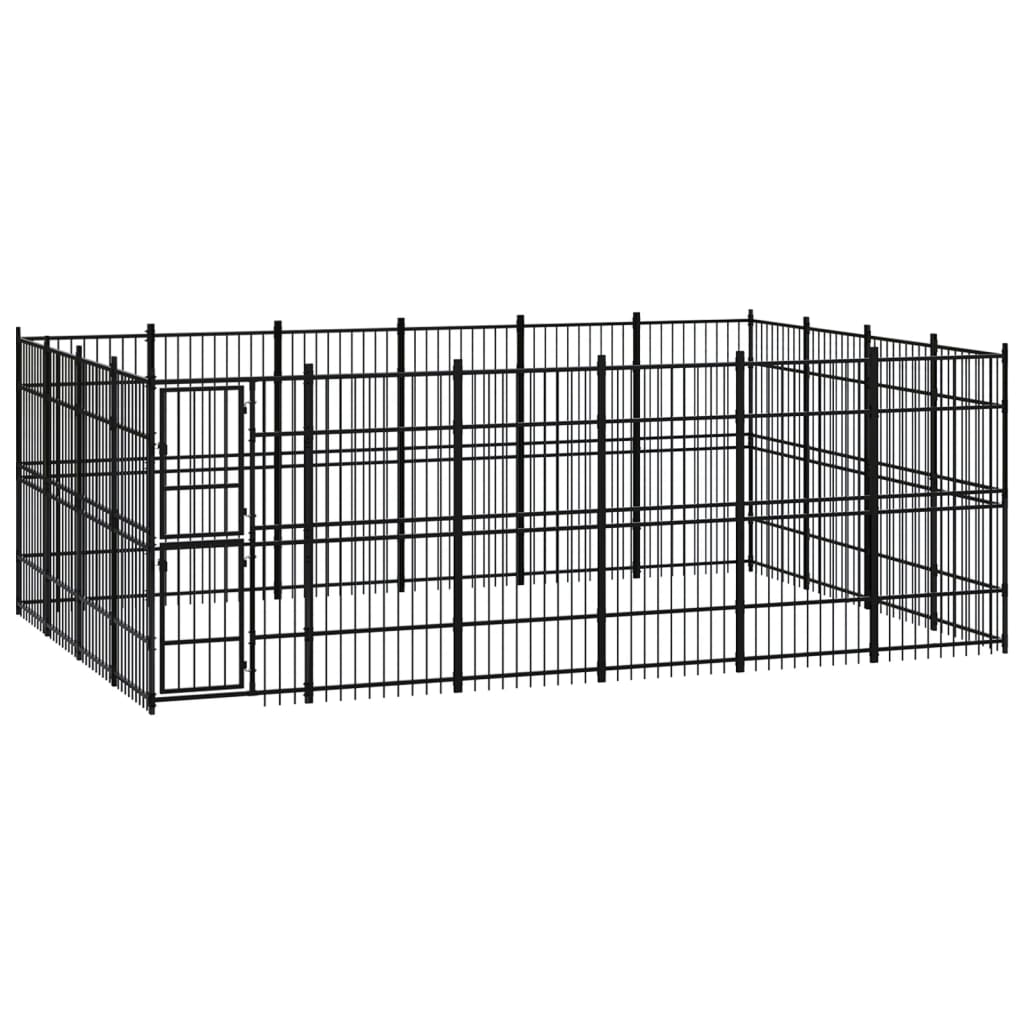 Outdoor Dog Kennel Steel 22.12 m?