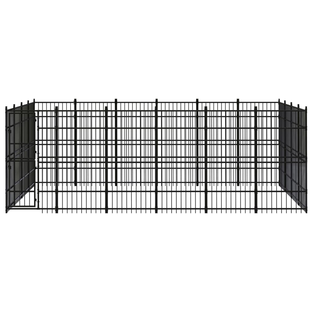 Outdoor Dog Kennel Steel 22.12 m?