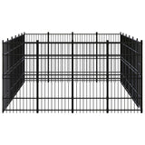 Outdoor Dog Kennel Steel 22.12 m² - Side View