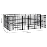 Outdoor Dog Kennel Steel 22.12 m?