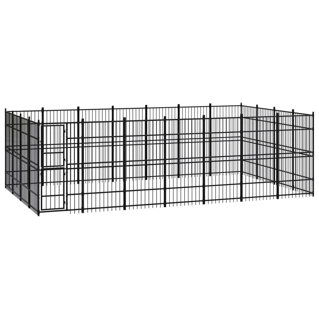 Outdoor Dog Kennel Steel 25.8 m?