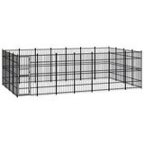 Outdoor Dog Kennel Steel 25.8 m?