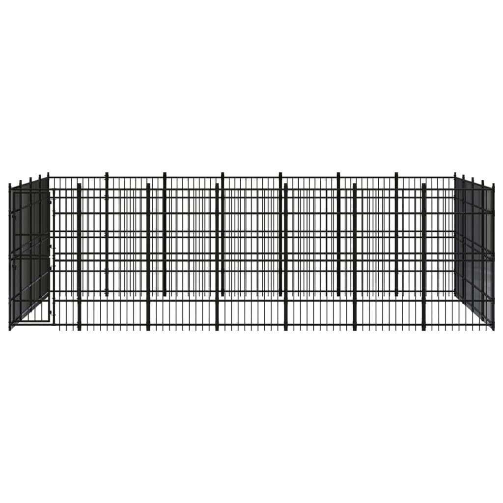 Outdoor Dog Kennel Steel 25.8 m?