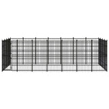 Outdoor Dog Kennel Steel 25.8 m?