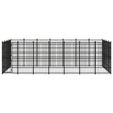 Outdoor Dog Kennel Steel 25.8 m² - Front View