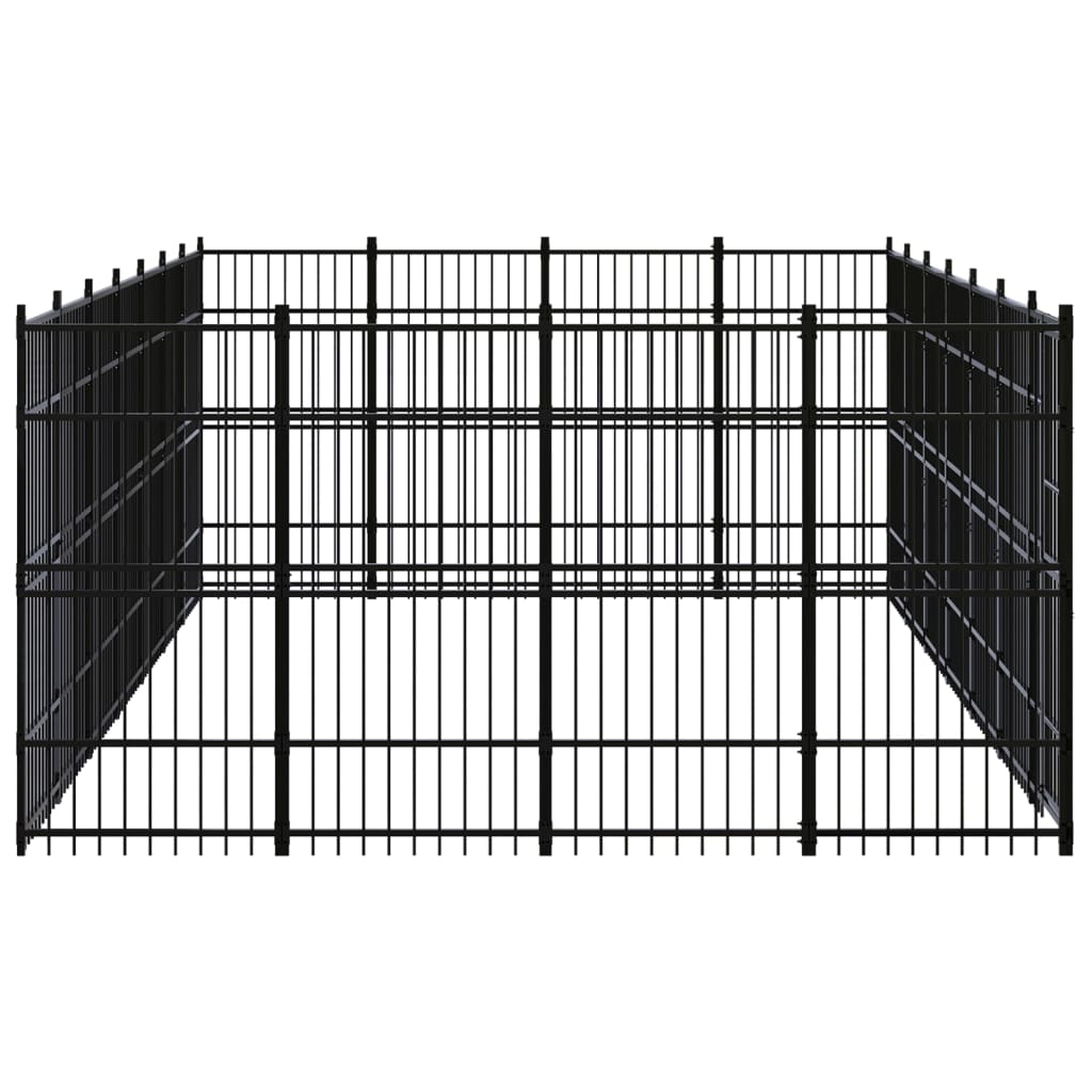 Outdoor Dog Kennel Steel 25.8 m?