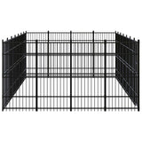 Outdoor Dog Kennel Steel 25.8 m?