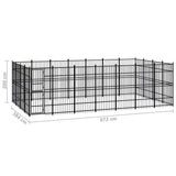Outdoor Dog Kennel Steel 25.8 m?