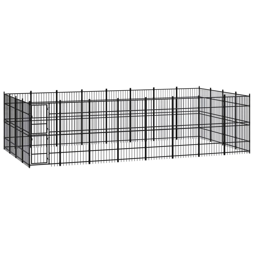 Outdoor Dog Kennel Steel 29.49 m?