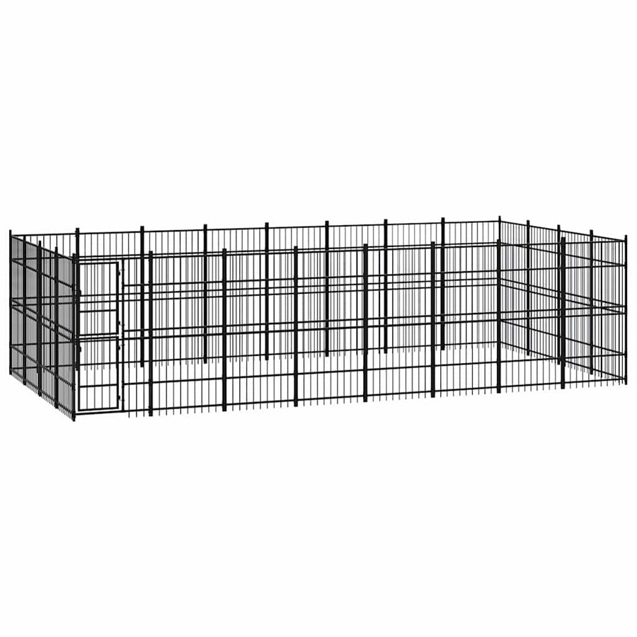 Outdoor Dog Kennel Steel 29,49 m²