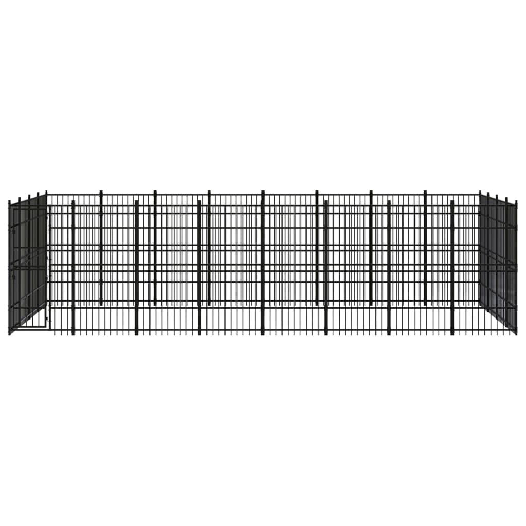 Outdoor Dog Kennel Steel 29.49 m?