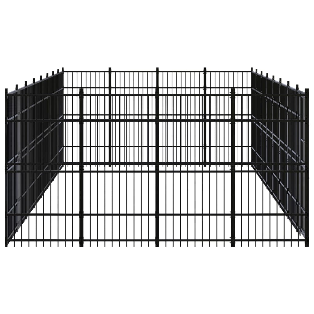 Outdoor Dog Kennel Steel 29.49 m?