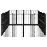 Outdoor Dog Kennel Steel 29.49 m² - Side View